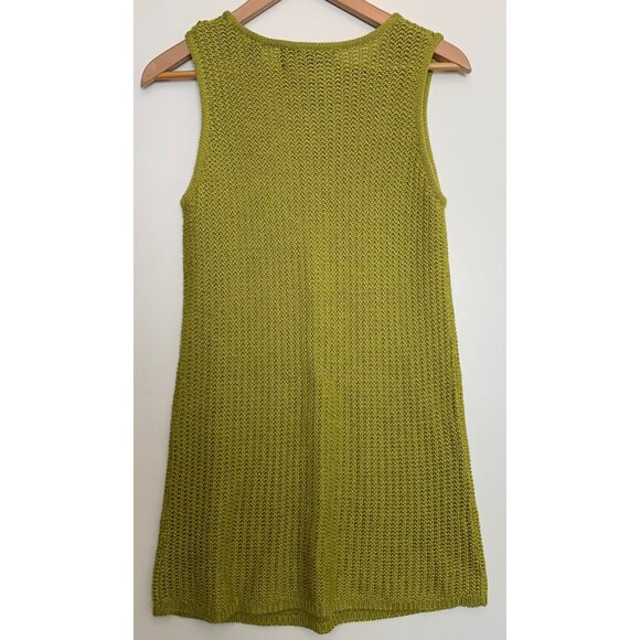 Linda Allard Ellen Tracy Women's Lime Green Sleeveless Knit Sweater Top Size M‎ - Picture 4 of 10